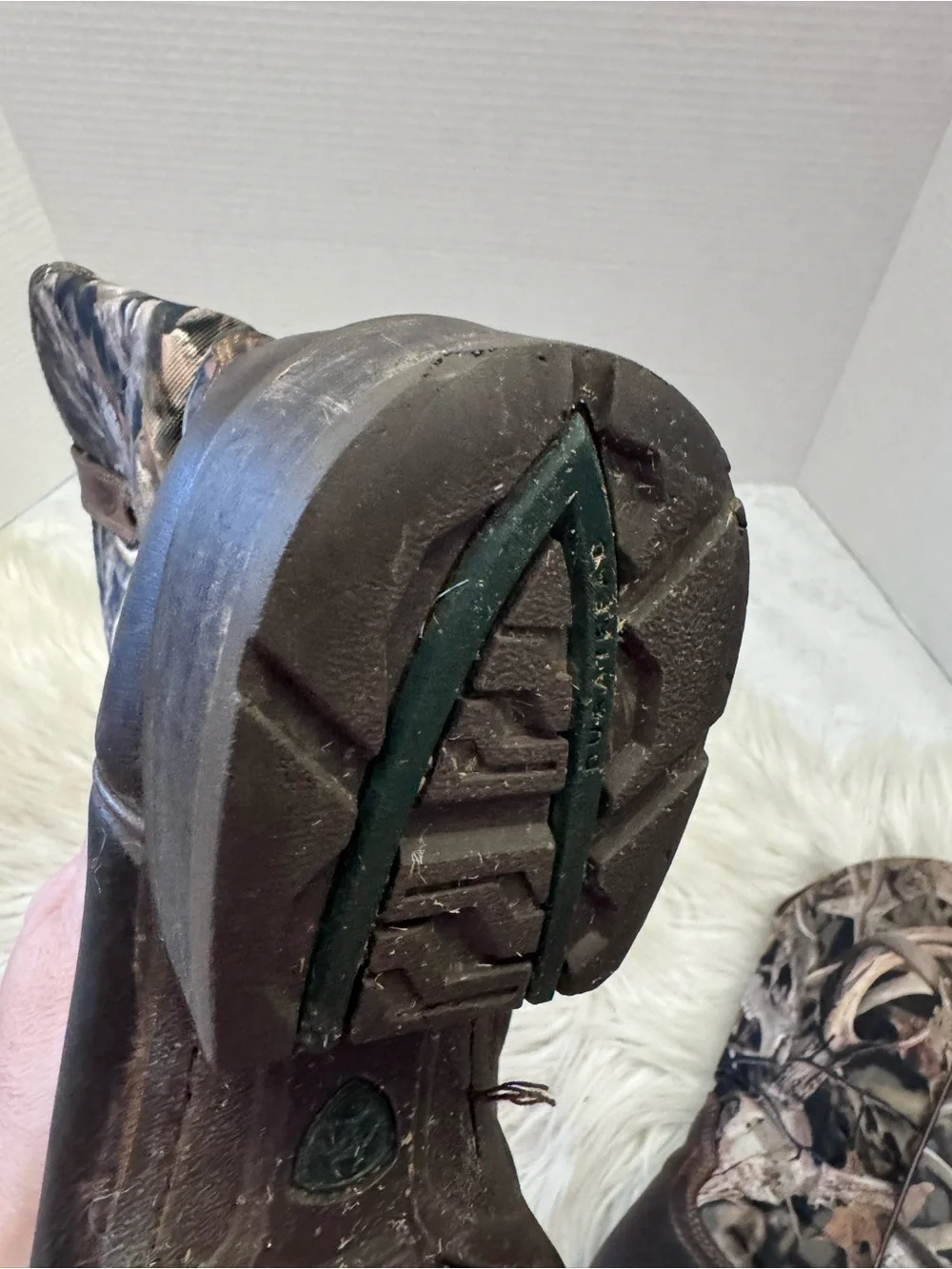 Ariat Men’s 10.5D Hybrid Rancher Brown Leather‎ Camouflage Western Cowboy Boot